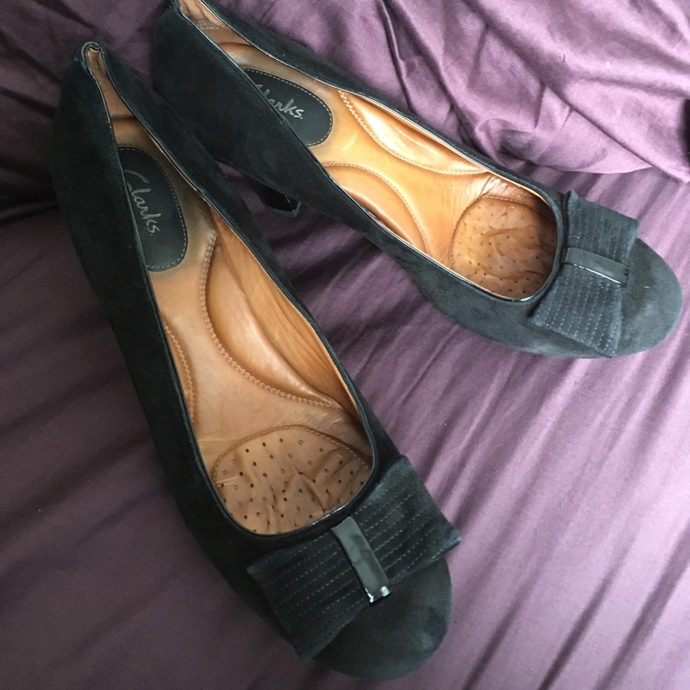 Black Clarks heels